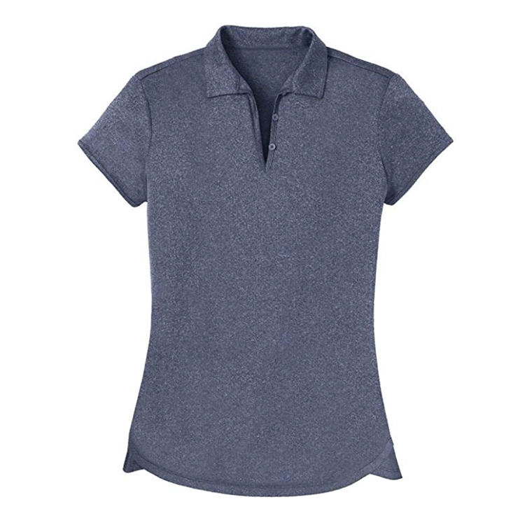 Custom Logo Printing Short Sleeve Women Moisture Wicking Golf Sport Polyester Polo Shirt