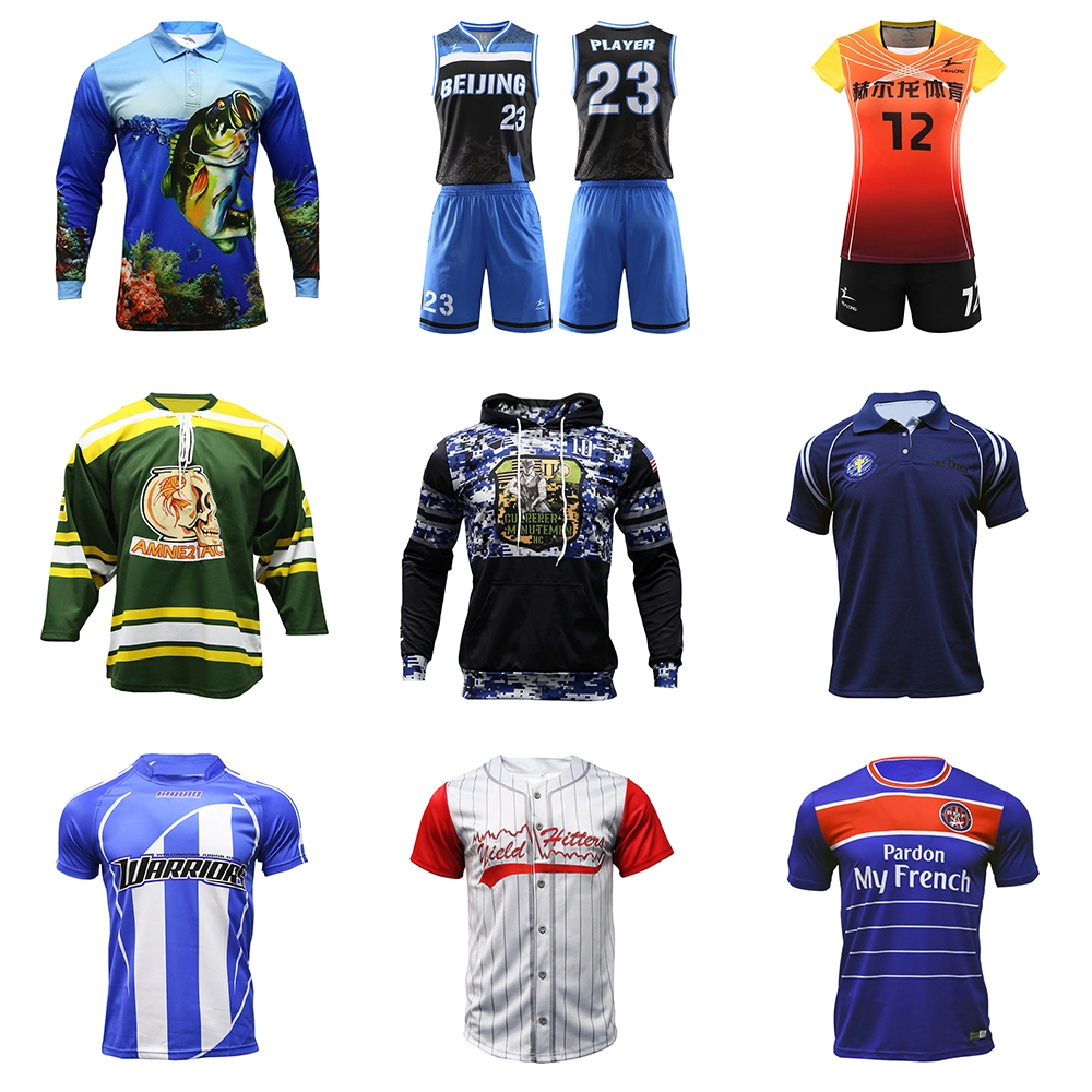 Custom Polo Shirt Hoodie Rugby Fishing Baseball Basketball Soccer Hockey Uniform Volleyball Clothing Sportswear Jersey