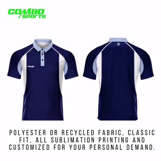 Custom Men Polyester Sublimation Quick-Dry Sports Golf Shirt Polo