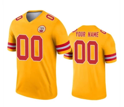 Wholesale Customized Blank Kansas City Orange Red White American Football Jerseys for Men Women Kids