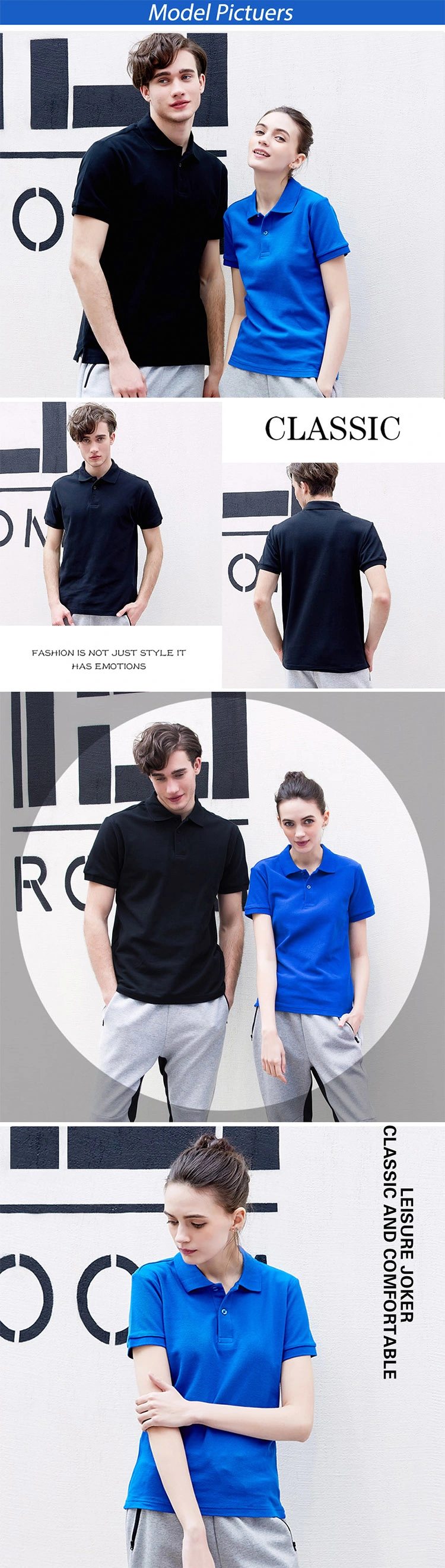 Sport Fashion 100 Cotton Custom Blank Men&prime;s Polo T Shirt