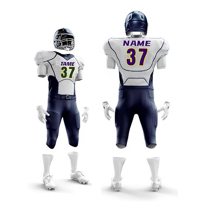 Popular Custom American Football Uniforms Sublimation Football Jerseys Tackle Twill Football Jerseys