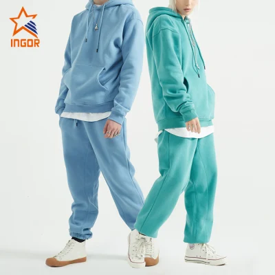 Ingor Sportswear Activewear Apparel Gym Running Wear Wholesale Unisex Fashion High Quality Women Private Label Sports Hoodies Jogging Sweat Suits Tracksuit